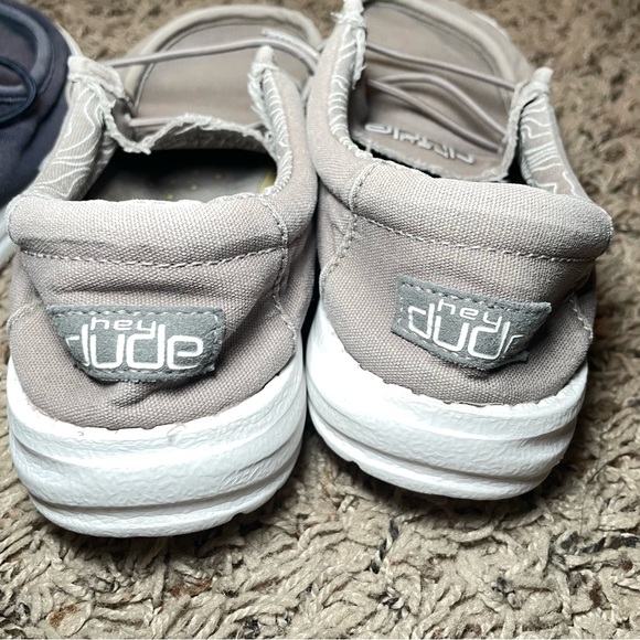 Kids Hey Dude Wally Stretch Canvas Tan Youth 1 US/ Canvas‎ Navy 13 US - Picture 5 of 10